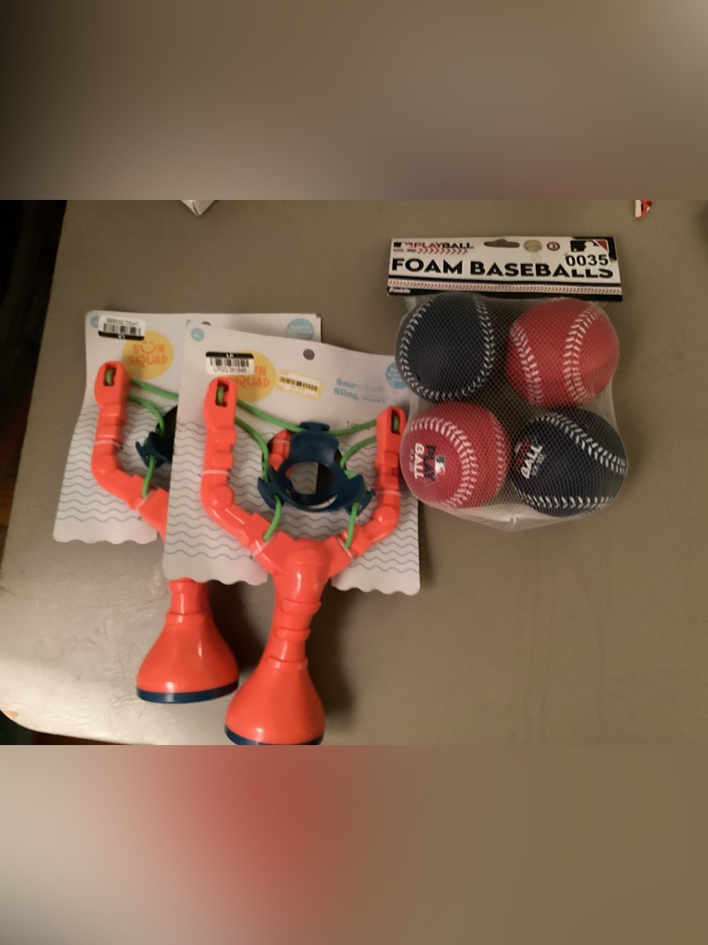 Slingshots and foam balls